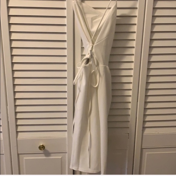 NWT ASOS white wrap style mini dress - Picture 7 of 8